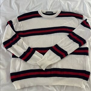 Brandy navy and red striped sweater